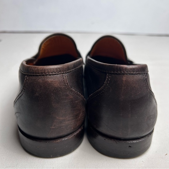Salvatore Ferragamo Dark Brown Loafers with Gold Accent - Picture 10 of 10